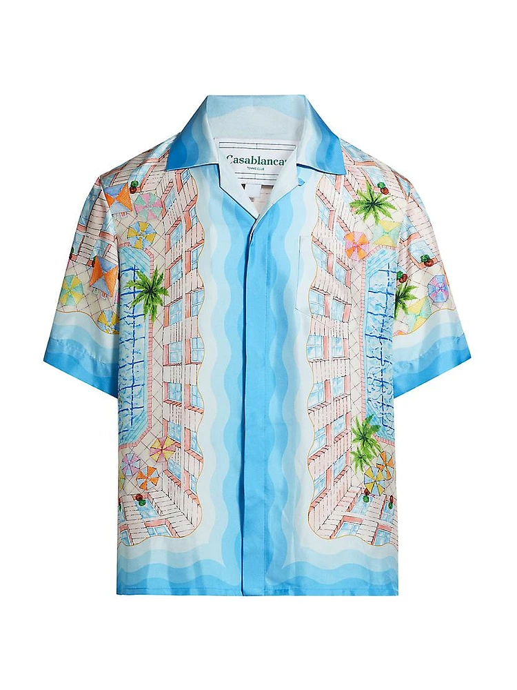 The Dive Graphic Silk Camp Shirt