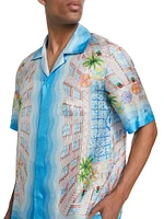 The Dive Graphic Silk Camp Shirt