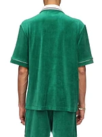 Cotton-Blend Velour Short-Sleeve Shirt