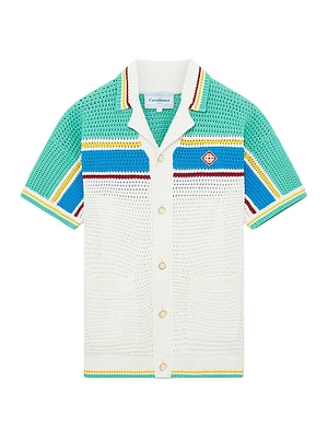 Crochet Effect Tennis Shirt