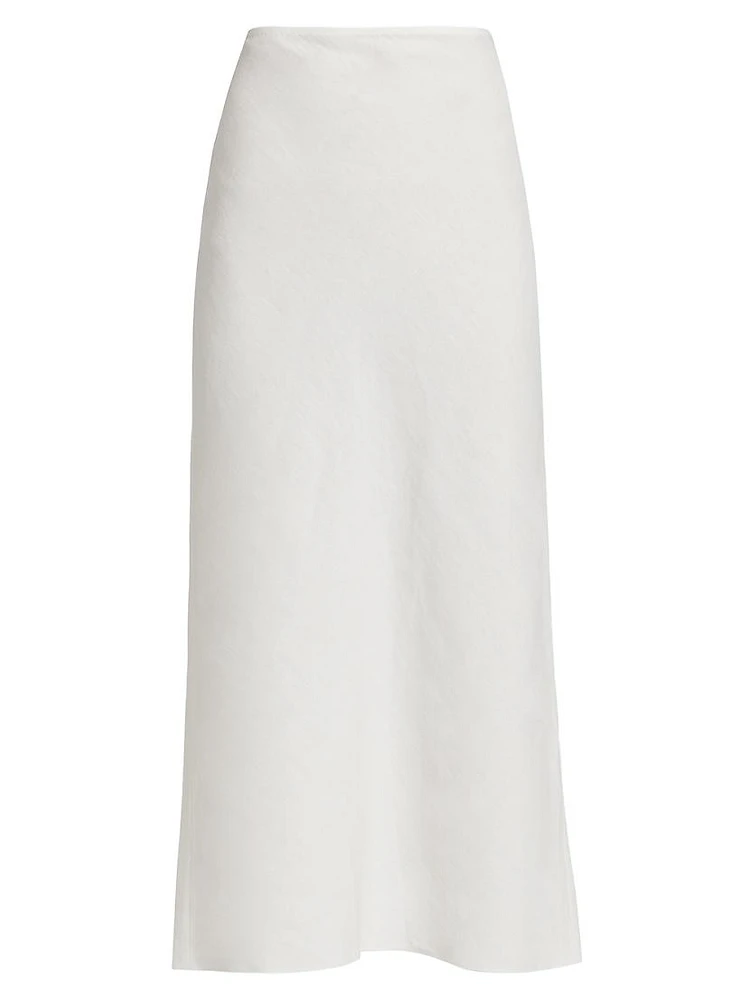 Carine Linen Midi-Skirt