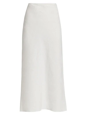 Carine Linen Midi-Skirt