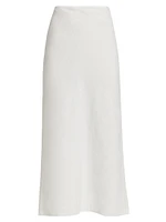 Carine Linen Midi-Skirt