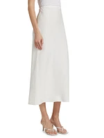 Carine Linen Midi-Skirt