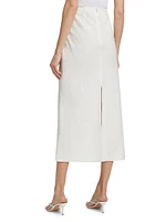 Carine Linen Midi-Skirt