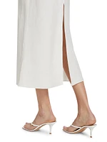 Carine Linen Midi-Skirt