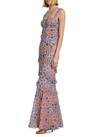 Chandra Floral Silk Maxi Dress