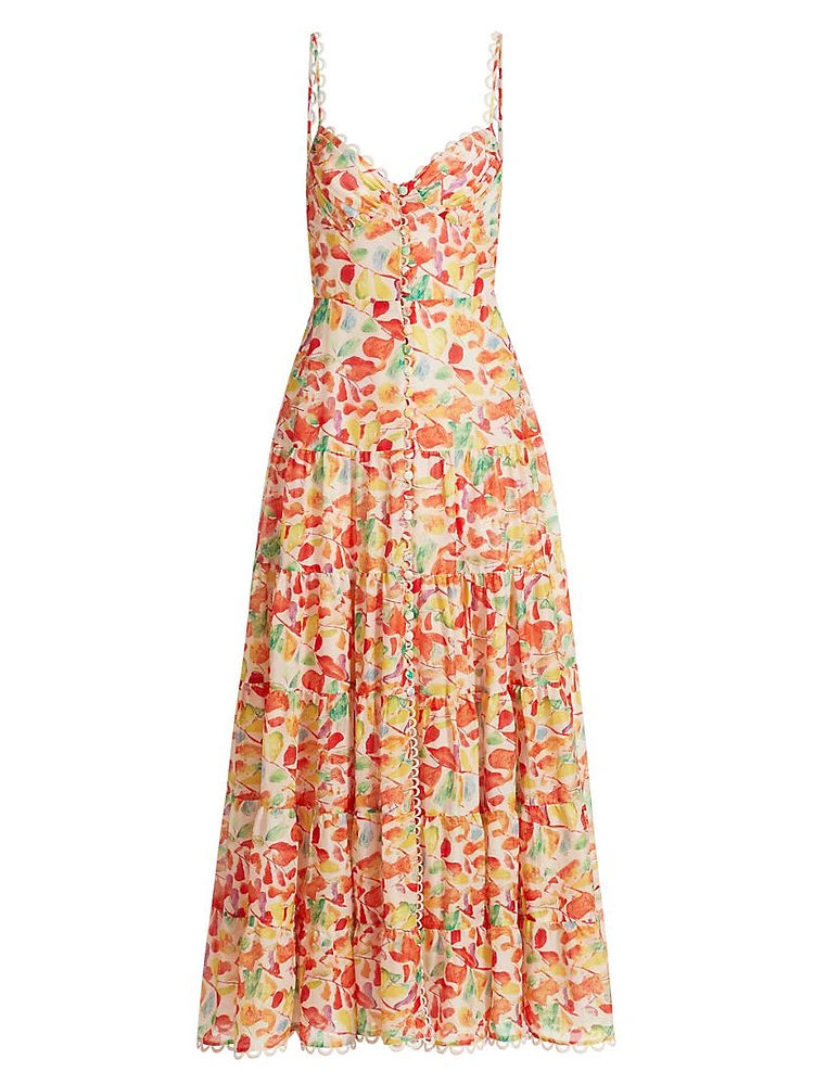 Tazia Floral A-Line Midi-Dress