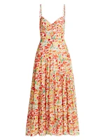 Tazia Floral A-Line Midi-Dress