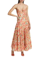 Tazia Floral A-Line Midi-Dress