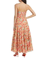 Tazia Floral A-Line Midi-Dress