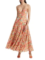 Tazia Floral A-Line Midi-Dress