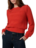 Elyse Cotton-Blend Crochet Sweater