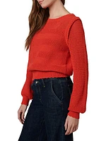 Elyse Cotton-Blend Crochet Sweater