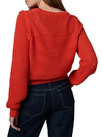 Elyse Cotton-Blend Crochet Sweater