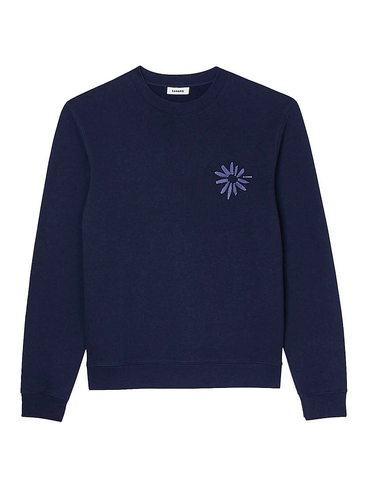 Cotton Flower Sweatshirt