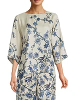 Filippo Silk Floral Blouse