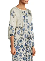 Filippo Silk Floral Blouse