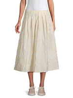 Anzio Floral Embroidered Cotton Skirt