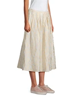 Anzio Floral Embroidered Cotton Skirt