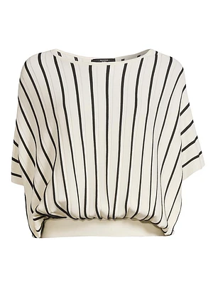 Pegola Pleated Striped Sweater