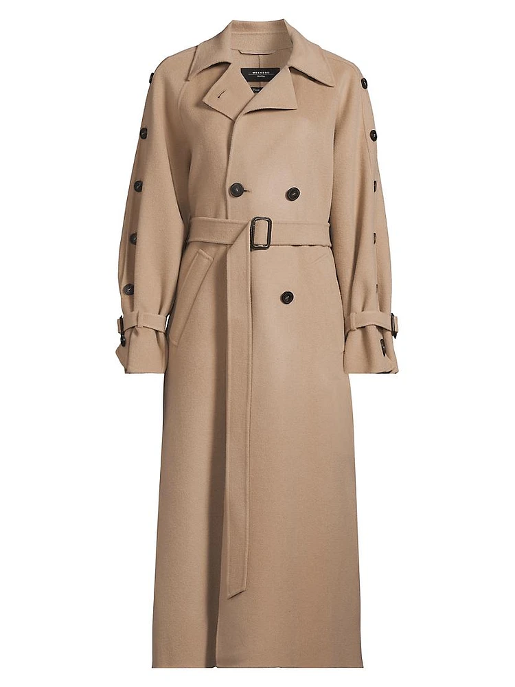 Natale Wool Belted Trench Coat