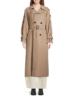 Natale Wool Belted Trench Coat