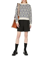 Odeon Floral Stretch Cotton Sweater