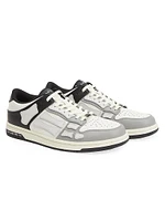 Skel Two-Tone Leather Low-Top Sneakers