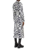 Gaia Graphic Silk Shirtdress