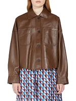 Buono Boxy Leather Shirt-Jacket