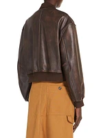 Hiltex Leather Bomber Jacket