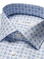 Slim-Fit Medallion Print Twill Shirt