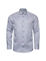 Slim Fit Striped Shirt With Floral Details