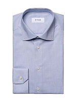 Contemporary-Fit Micro Check Cotton Tencel™ Shirt