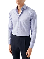 Contemporary-Fit Micro Check Cotton Tencel™ Shirt