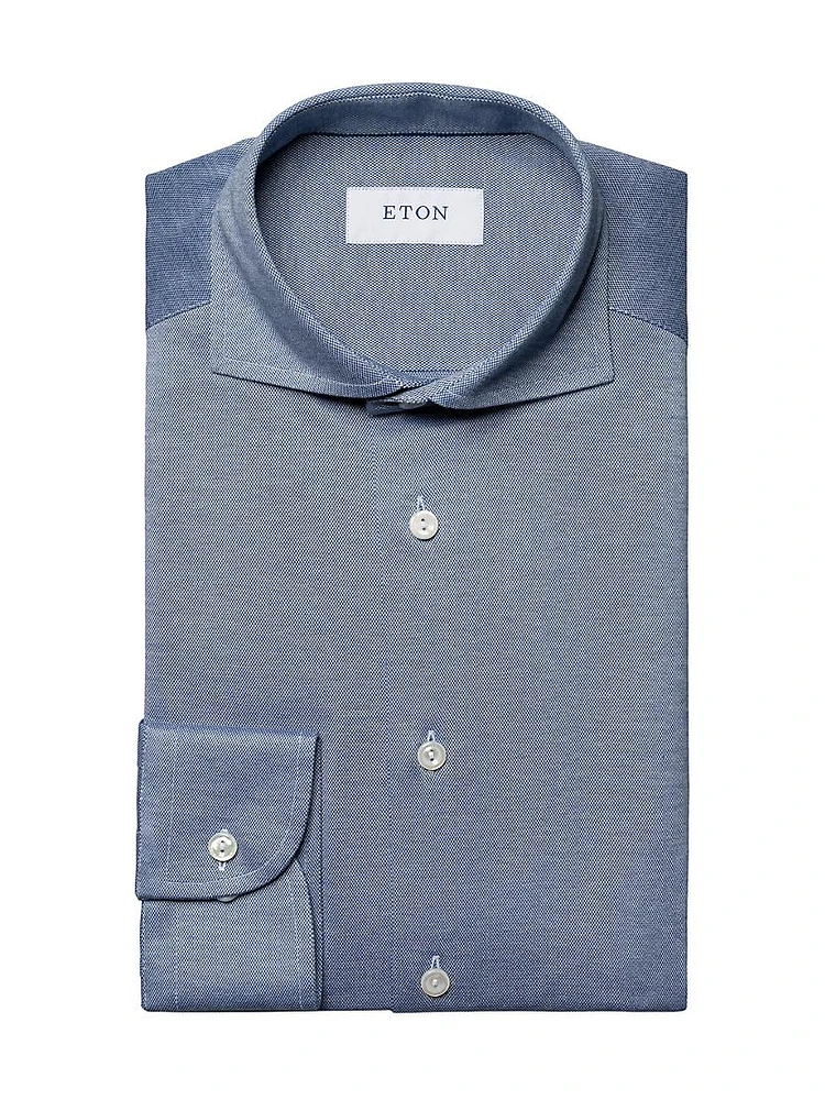 Contemporary Fit Filo Di Scozia Pique Shirt