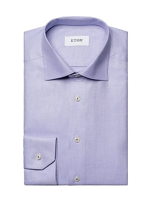 Slim-Fit Semi-Solid Twill Shirt