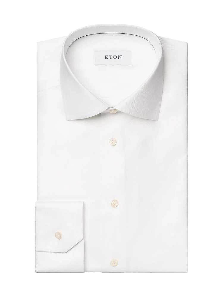 Slim-Fit Melange Twill Shirt