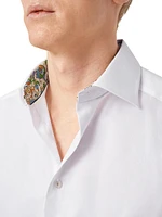 Floral Contemporary-Fit Twill Button-Front Shirt