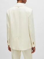 Relaxed-Fit Jacket Linen-Blend Twill