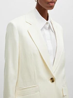 Relaxed-Fit Jacket Linen-Blend Twill