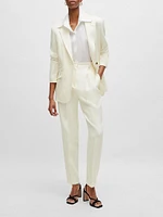 Relaxed-Fit Jacket Linen-Blend Twill