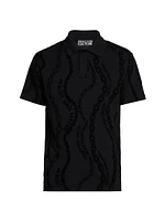 Chain-Link Logo Cotton Polo Shirt