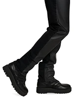 Faux Leather Five-Pocket Pants