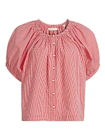 June Gingham Cotton Top