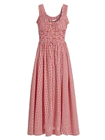 Emmaretta Gingham Cotton Maxi Dress