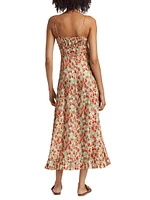 Rosaria Floral Silk-Blend Midi-Dress