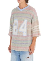 Sunset Knit Football Jersey Sweater