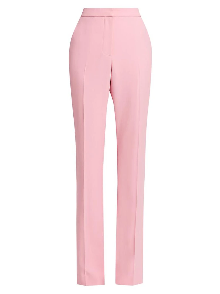 Crepe Straight-Leg Trousers